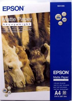 Фотобумага матовая односторонняя A4, 167 г/м, 50 л. (C13S041256) (Epson)