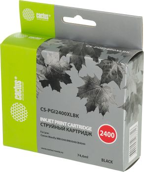 Картридж Canon MAXIFY Cactus CS-PGI2400XLBK PGI-2400XLBK черный пигментный (74.6мл)