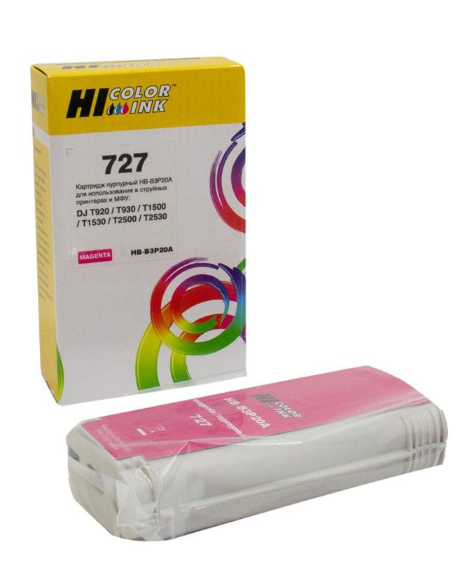 Картридж HP DJ T920/T1500 (Hi-Black) Magenta, №727/B3P20A, 130 мл