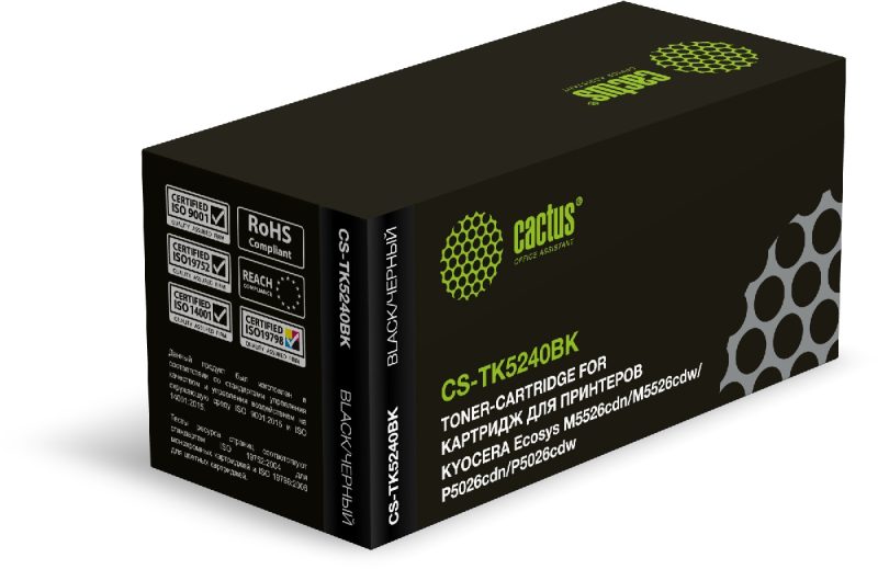 Картридж лазерный Cactus CS-TK5240BK TK-5240BK черный (4000стр.)