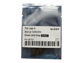 Чип KONICA MINOLTA Bizhub C250/C252 (CET) Yellow, (WW), 45K, CET5701, драм-юнит