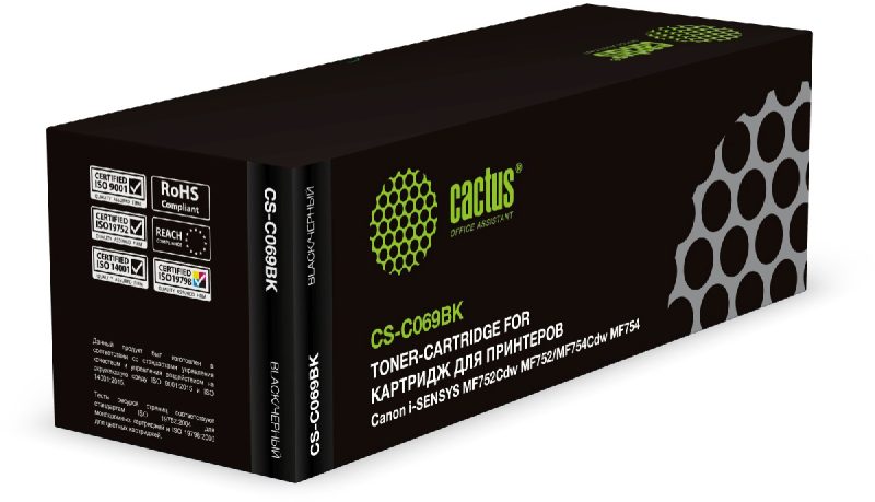 Картридж лазерный Cactus CS-C069BK 069 черный (1900стр.)