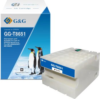 Картридж Epson WorkForce Pro WF-M5690DWF/M5190DW (G&G) аналог Epson C13T865140 (T8651) черные 176 ml