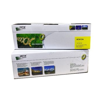 Картридж для HP W2412A (216A) желтый (0,85К) БЕЗ ЧИПА!!! UNITON Premium GREEN LINE (Eco Protected)