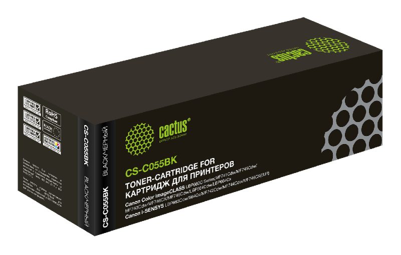 Картридж лазерный Cactus CS-C055BK 055 BK черный (2300стр.)