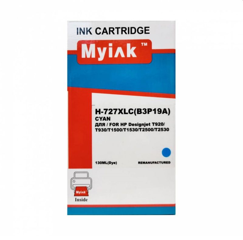 Картридж HP DesignJet T1500/T2500/T920 (B3P19A) Cyan MyInk (727XL)