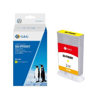 Картридж CANON IPF TA-20/TA-30/ TM-240/ТМ-340, G&G GG-PFI030Y желтый