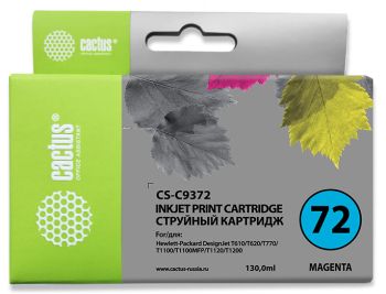 Картридж струйный Cactus CS-C9372 №72 фото пурпурный (130мл)