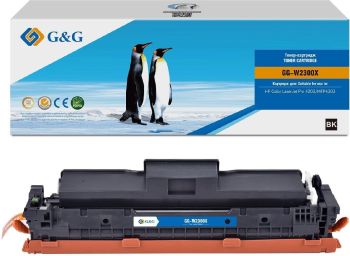 Картридж HP Color LJ Pro 4203, MFP 4303 G&G, аналог HP W2300X черный 7.5k с чипом