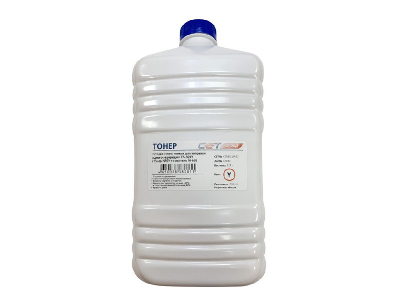 Тонер KONICA MINOLTA Bizhub C224/284 (Japan) NF6Y + носитель NF6D, Yellow, 527г/бут, CET8521Y-527