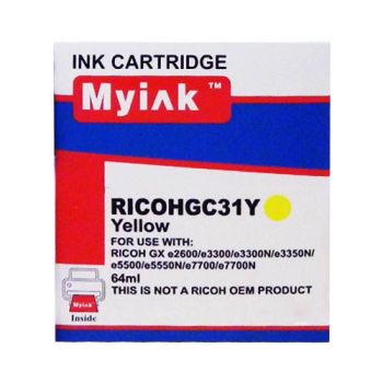 Картридж RICOH гелевый Aficio GX e5550N type GC 31Y Yellow (64ml, Pigment) MyInk