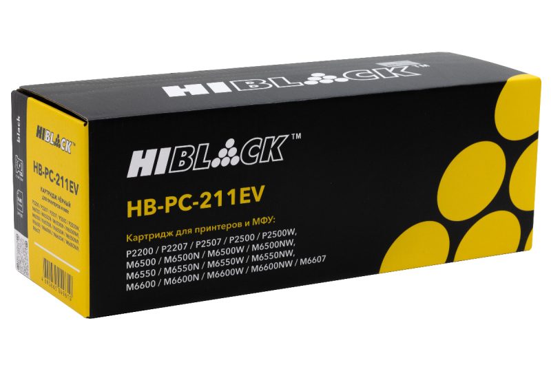 Картридж Pantum P2200/P2207/P2507/P2500W/M6500/6550/6607 (Hi-Black) PC-211EV, 1,6К (чип многоразовый