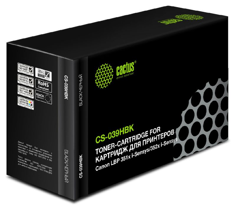 Картридж лазерный Cactus CS-039HBK 039 H черный (25000стр.)