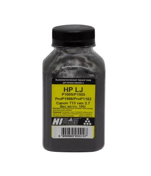 Тонер HP LJ P1005/P1505/ProP1566/ProP1102/Canon713 (Hi-Black) Тип 3.7, Bk, 100 г, банка