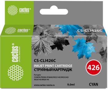 Картридж струйный Cactus CS-CLI426C CLI-426C голубой (9мл)