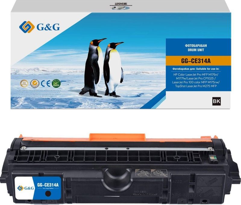 Блок фотобарабана G&G, аналог HP CE314A 14k с чипом