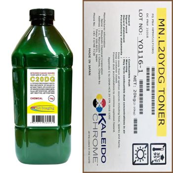 Тонер для HP Color Универсал тип C20DG (фл,1кг,желтый,glossy,Chemical MKI) Green Line