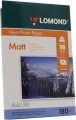 Фотобумага матовая односторонняя A4, 180 г/м, 50л. (0102014) (Lomond)