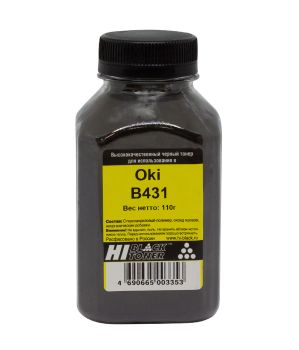 Тонер Oki B431 (Hi-Black) Bk, 110 г, банка