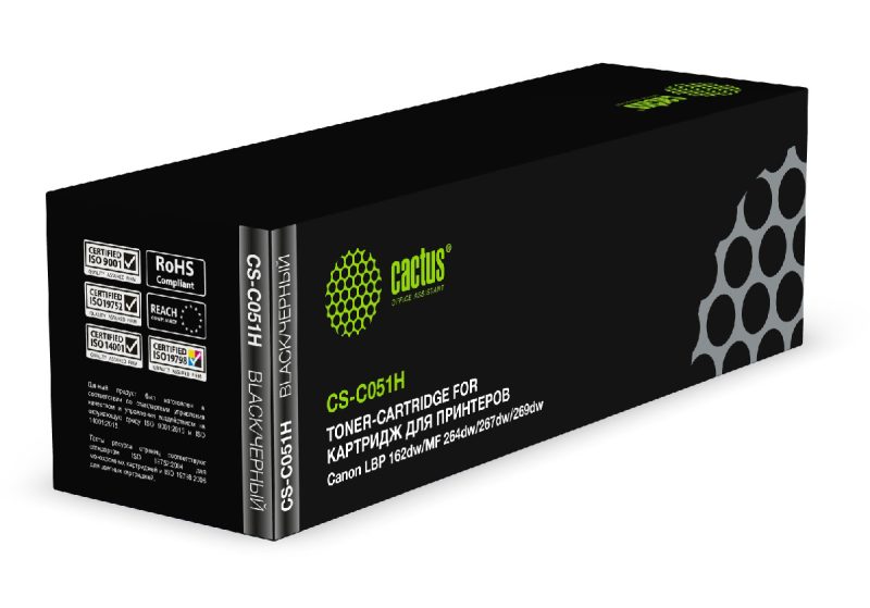 Картридж лазерный Cactus CS-C051 Cartridge 051 черный (1700стр.)