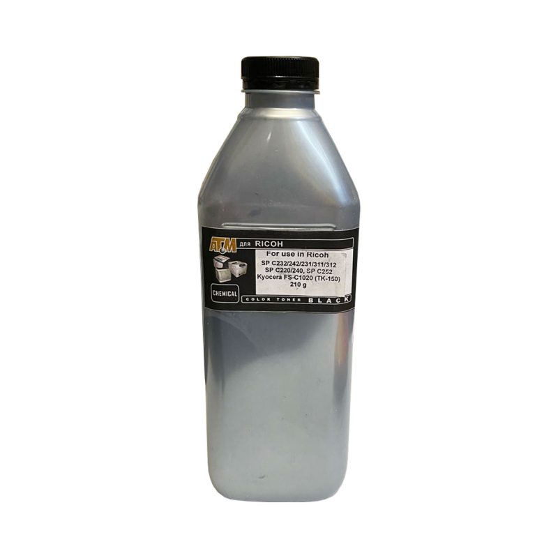 Тонер для RICOH SP C232/242/252/311/312 (фл,210,черный ,Chemical) Silver ATM