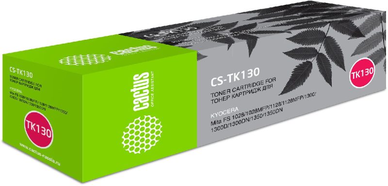 Картридж лазерный Cactus CS-TK130 TK-130 черный (7200стр.)
