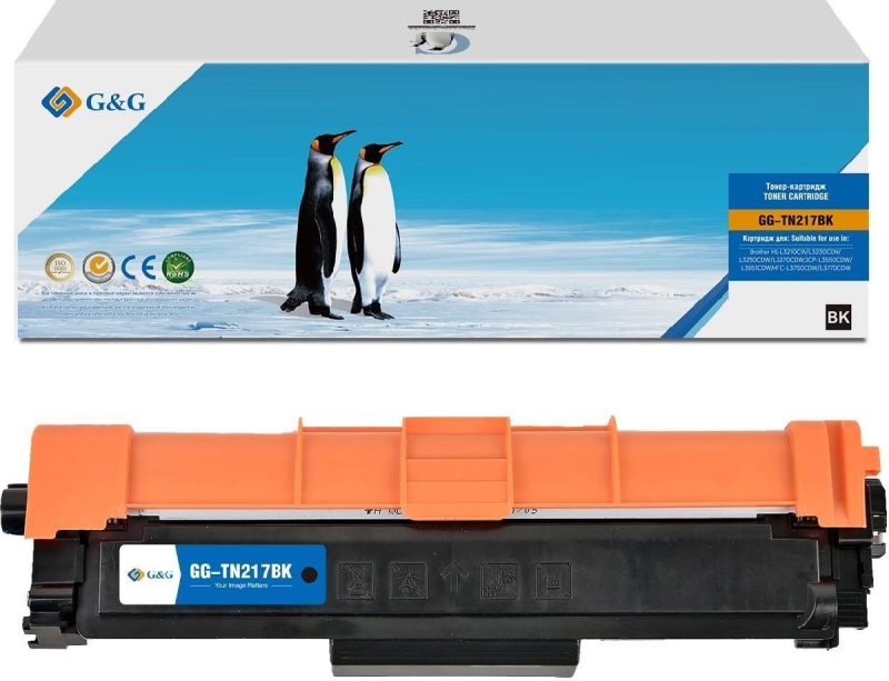 Тонер-картридж G&G, аналог Brother TN-217BK черный 3k