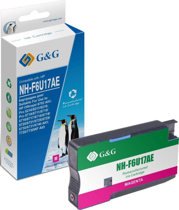 Картридж струйный G&G, аналог HP F6U17AE/953XL пурпурный 26ml
