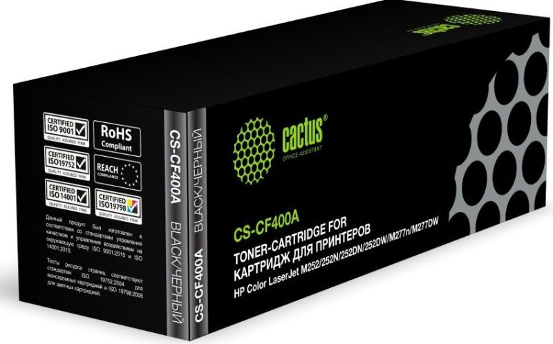 Картридж лазерный Cactus CS-CF400A CF400A черный (1500стр.)