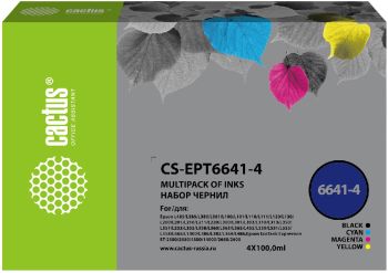 Чернила Cactus CS-EPT6644 T6644 желтый 100мл