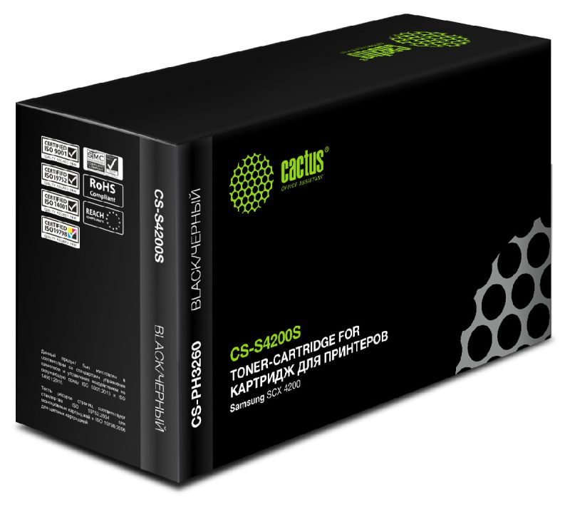 Картридж лазерный Cactus CS-S4200S SCX-D4200A черный (3000стр.) для Samsung SCX-D4200 с чипом