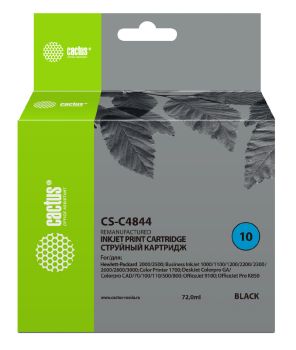 Картридж струйный Cactus CS-C4844 №10 черный (72мл)