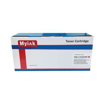 Картридж для CANON 055H (R, OEM с б/у OEM чипом) красный (5,9K) MyInk