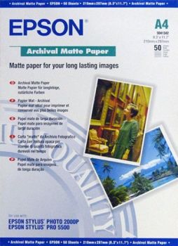 Фотобумага матовая односторонняя A4, 189 г/м, 50 л. (C13S041342) (Epson)