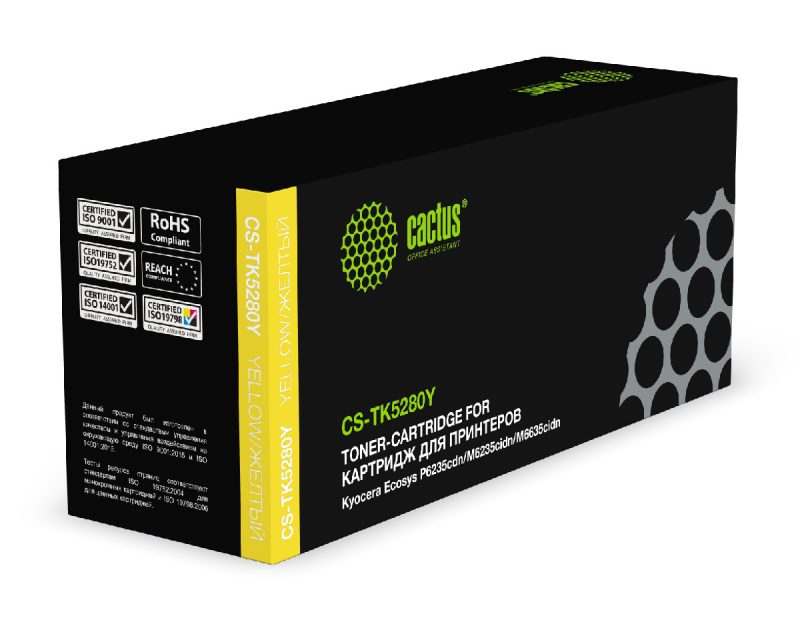 Картридж лазерный Cactus CS-TK5280Y TK-5280Y желтый (11000стр.)