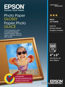 Фотобумага глянцевая односторонняя 10x15, 200 г/м, 500л (C13S042549) (Epson)