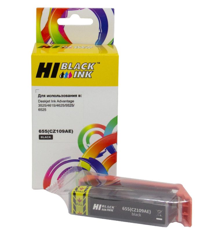 Картридж HP DJ IA 3525/4615/5525/4525, №655 (Hi-Black) CZ109AE, BK