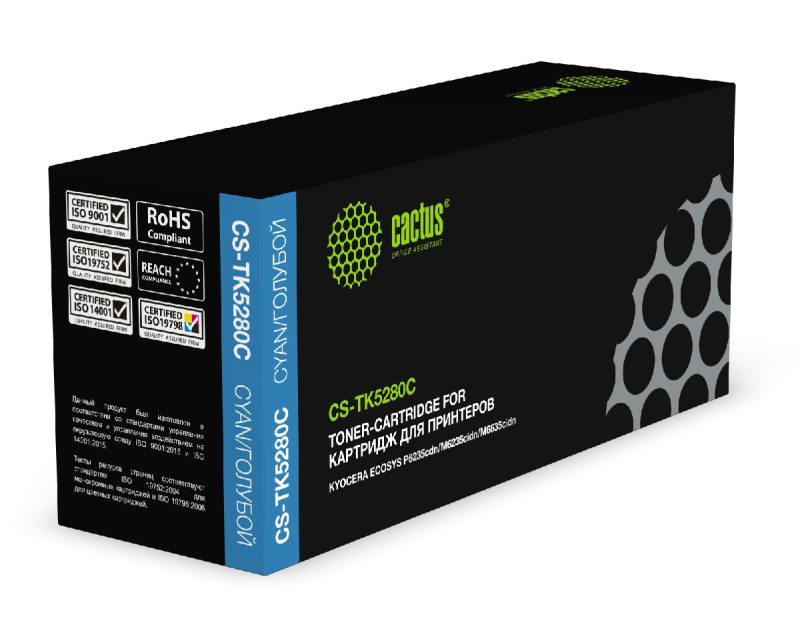 Картридж лазерный Cactus CS-TK5280C TK-5280C голубой (11000стр.)