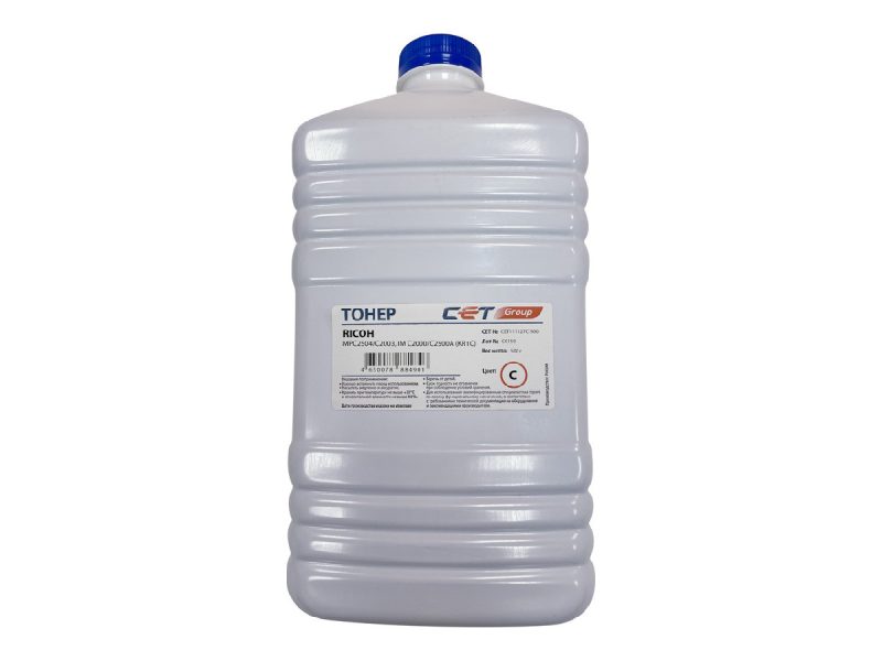 Тонер RICOH MPC2003 (CET) Cyan, 500г/бут, (унив.), CET111128C-500, KR1C