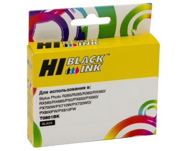Картридж Epson Stylus Photo P50/PX660/700W/800FW/R265/RX560 (Hi-Black) C13T08014011, BK