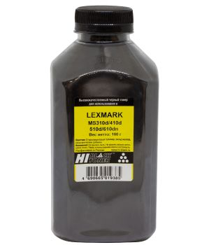 Тонер Lexmark MS310d/410d/510d/610dn (Hi-Black) Bk, 160 г, банка