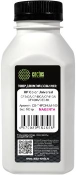 Тонер Cactus CS-THPCHUM-100 пурпурный флакон 100гр.