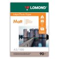 Фотобумага матовая односторонняя A3, 90 г/м, 100 л. (0102011) (Lomond)