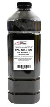 Тонер HP LJ 1005/1010 Универсальный (ASC) (Тип ASKE H-071), Bk, 1 кг, канистра