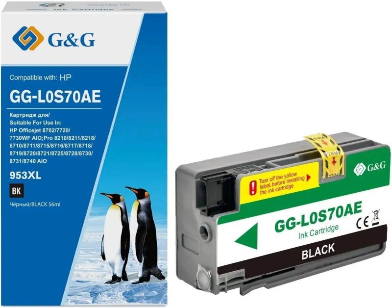Картридж струйный G&G, аналог HP L0S70AE/953XL черный 58ml