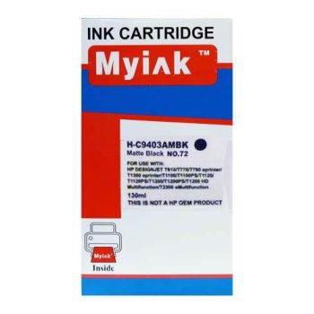 Картридж HP №72 DesignJet T1100/T610 (MyInk) Matte Black (130ml) C9403A, Pigment