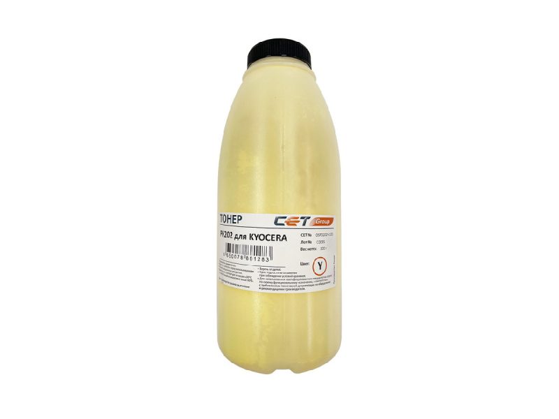 Тонер KYOCERA FS-2126MFP/2626MFP/C8525MFP (Japan) PK202, Yellow, 100г/бут, OSP0202Y-100 (CET)