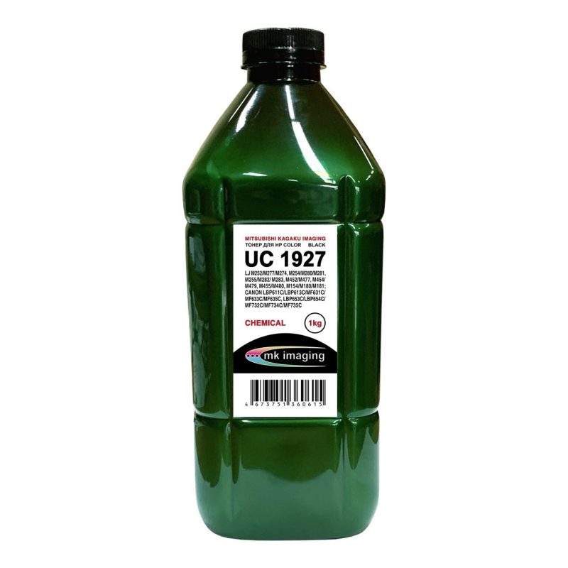 Тонер для HP Color Универсал тип UC1927K (фл,1кг,черный ,Chemical,MITSUBISHI/MKI) Green Line
