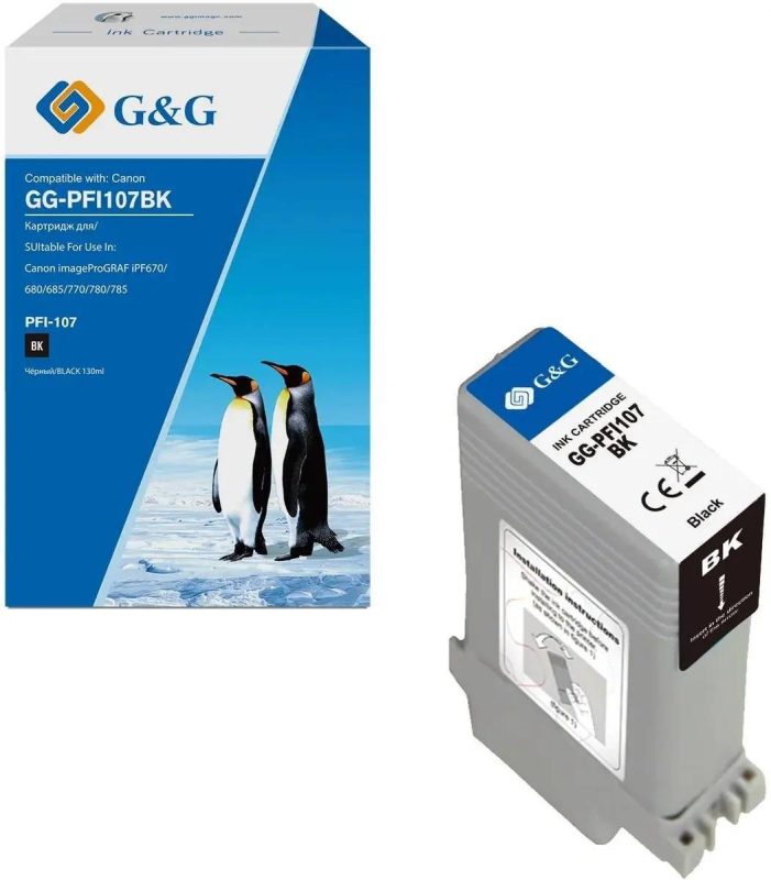 Картридж струйный G&G, аналог Canon 6705B001 черный 130ml