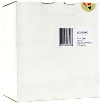 Фотобумага глянцевая односторонняя 10x15, 260 г/м, 500 л. (0102173) (Lomond)